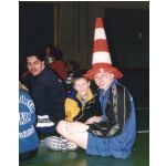 Eltmann 2000: Manuel Heurich, Maximilian Homann und Sebastian Mller beim Hallensportfest der SG Eltmann