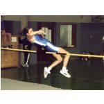 Eltmann 2001: Claudia Zargus beim Hochsprung
