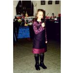 Weihnachtsfeier 2001: Kristina Fleischer trgt ein Gedicht vor