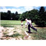 Einweihung der Leichtathletikanlage 2001: Rahmenprogramm Steinstoen - Hans Friedrich