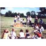 Einweihung der Leichtathletikanlage 2001: Siegerehrung beim Einweihungssportfest