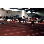 Nordbayerische Hallenmeisterschaften 2002 in Frth: Sebastian Mller (blaues Trikot) ber 60m.