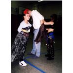 Training vor Fasching 2002: Klamottenstaffel (Sebastian Mller).