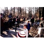 Kreis-Waldlaufmeisterschaften 2002: Kristina Fleischer beim Zieleinlauf