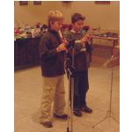 Weihnachtsfeier 2003: Frederic Hattenbauer und Tobias